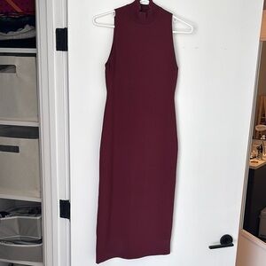 Sleeveless Burgundy Dress